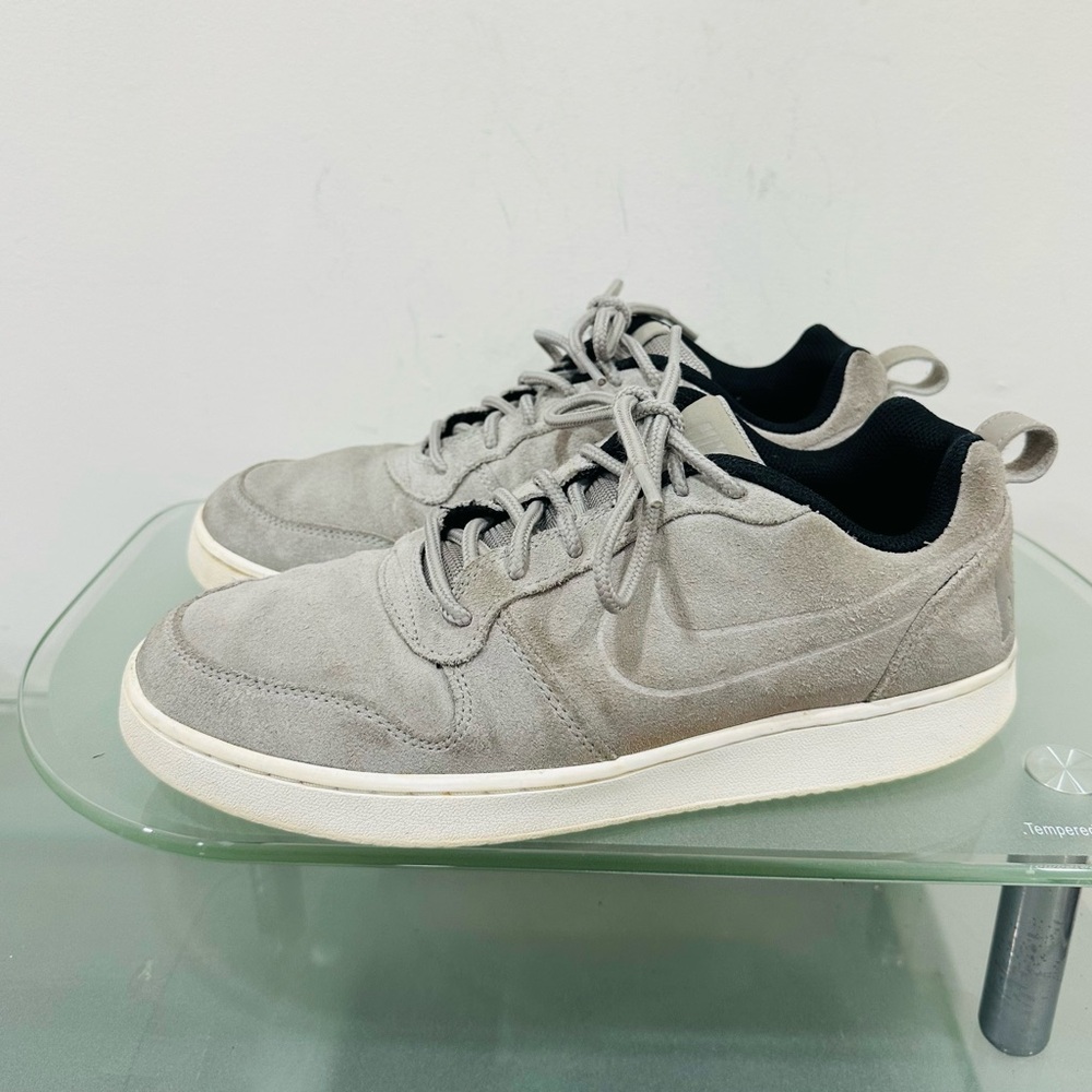 Nike Court Borough Shoes Mens Size 9,5 Gray Low Premium Logo Lace Up 844881-006‎